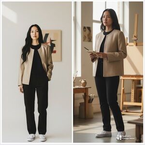 Elegant Tan Women's Vintage Tailored By Handmacher Jacket